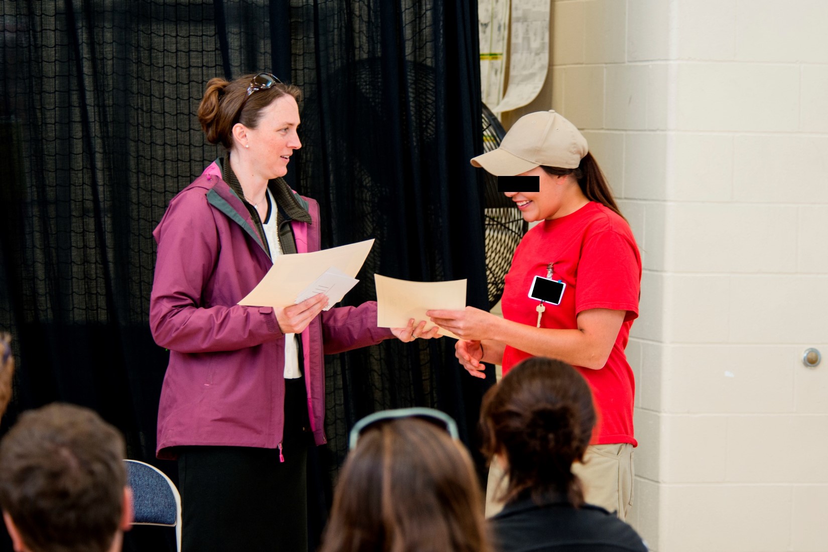 Dr. Carri LeRoy presents a certificate to an incarcerated student at the Washington Correctional Center for Women in Gig Harbor, WA. Dr. Carri LeRoy presents a certificate to an incarcerated student at the Washington Correctional Center for Women in Gig Harbor, WA.